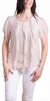Gigi Moda Nizza Silk Top In Cream In Neutral