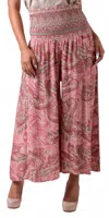 Gigi Moda Paisley Jasper Wide Leg Pants In Pink In Pink