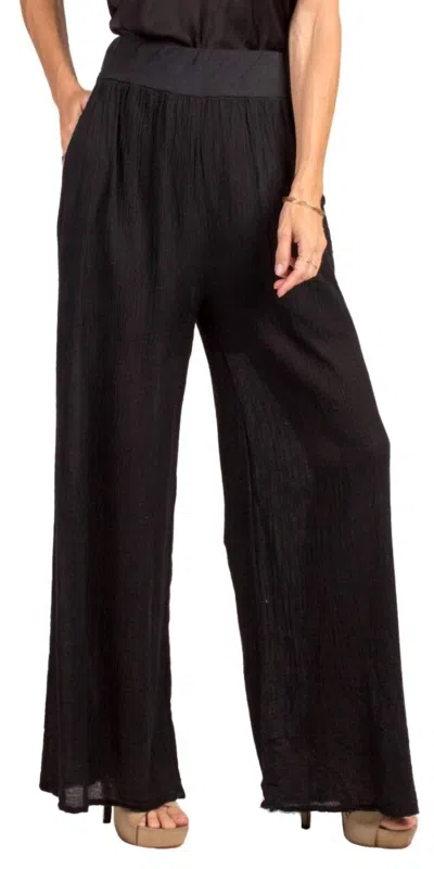 Gigi Moda Pescara Cotton Pants In Black