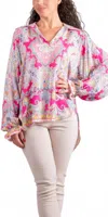 Gigi Moda Phebe Blouse In Hot Pink In Pink