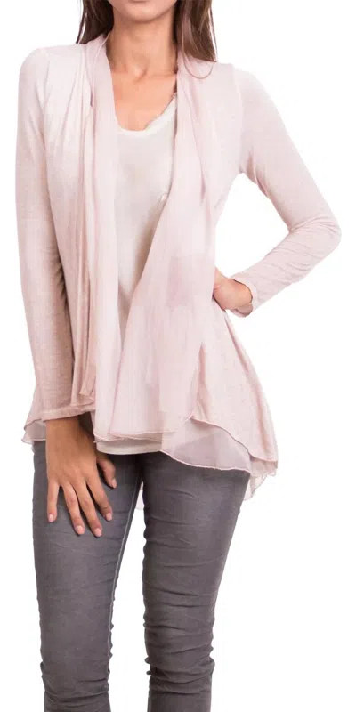 Gigi Moda Pia Open Front Cardigan In Pink