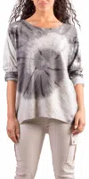 Gigi Moda Pippa Tie Dye Shirt In Charcoal In Gray