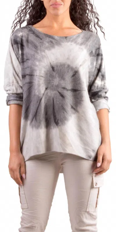 Gigi Moda Pippa Tie Dye Shirt In Charcoal In Gray