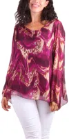 Gigi Moda Ravena Blouse In Magenta In Multi