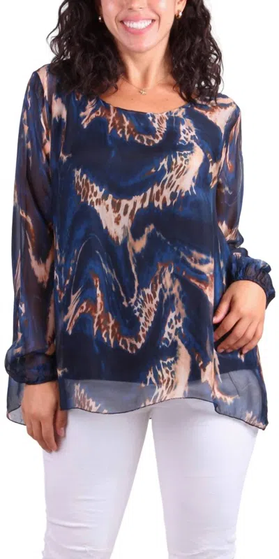 Gigi Moda Ravena Blouse In Navy In Blue