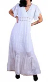 Gigi Moda Romantico Dress In White In White