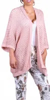 Gigi Moda Romola Knit Cardigan In Pink In Pink