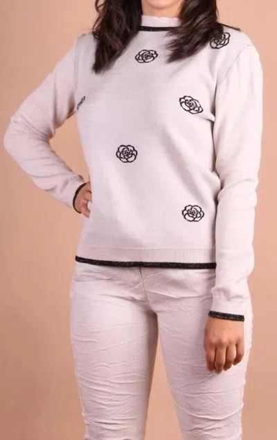 Gigi Moda Rosa Long Sleeve Sweater In Beige In Neutral