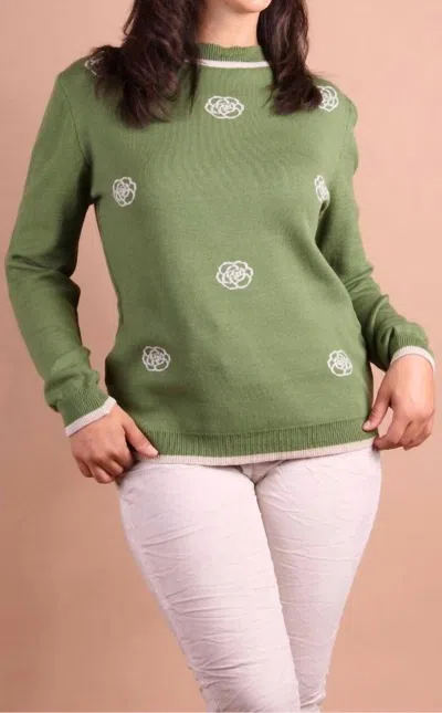 Gigi Moda Rosa Long Sleeve Sweater In Green