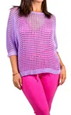 Gigi Moda Rosana Crew Neck Knit Sweater In Lavender In Purple