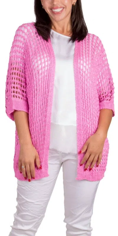 Gigi Moda Rosana Knit Cardigan In Hot Pink