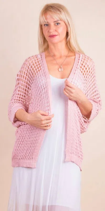 Gigi Moda Rosana Knit Cardigan In Pink