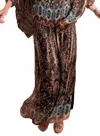 Gigi Moda Seta Boho Print Kaftan In Chocolate In Brown