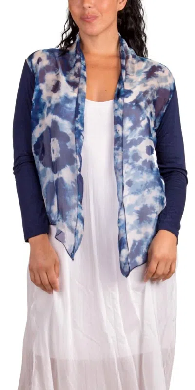 Gigi Moda Shoona Tie Dye Cardigan In Navy In Multi