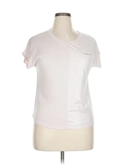 Pre-owned Gigi Moda Short Sleeve Top Pink Crew Neck Tops