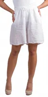 Gigi Moda Silvana Linen Shorts In White In White