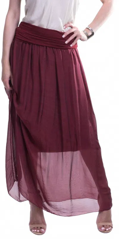 Gigi Moda Sondra Maxi Skirt In Burgundy