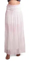Gigi Moda Sondra Maxi Skirt In Dove Gray In Pink