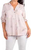 Gigi Moda Spazio Long Sleeve Button Down Shirt In Pink In Pink