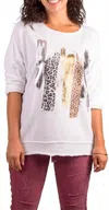 Gigi Moda Stassi Sweater In White In Multi