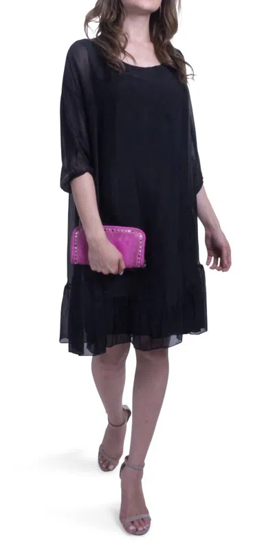 Gigi Moda Strolia Silk Mini Dress In Black