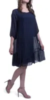 Gigi Moda Strolia Silk Mini Dress In Navy In Blue