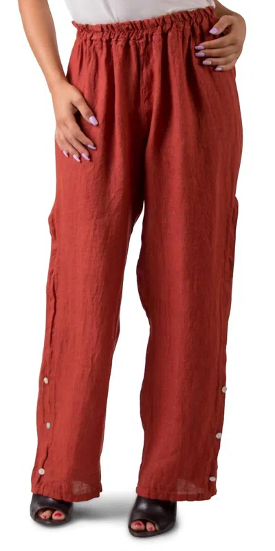 Gigi Moda Sundaze Wide Leg Pants In Rust In Red