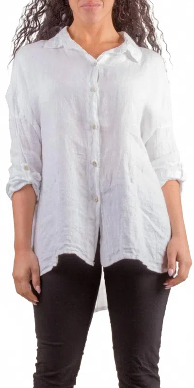 Gigi Moda Terina Linen Shirt In White