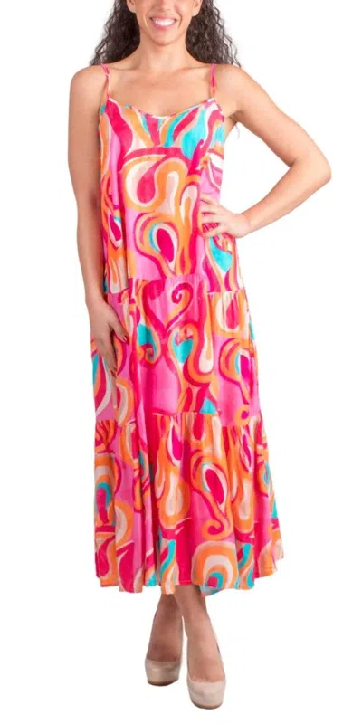 Gigi Moda Tessa Dress In Hot Pink In Multi