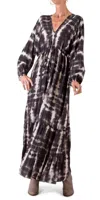 Gigi Moda Tie-dye Maxi Dress In Charcoal In Multi