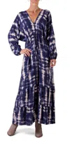 Gigi Moda Tie-dye Maxi Dress In Navy In Blue