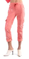 Gigi Moda Umbria Cotton Cropped Pants In Coral In Pink