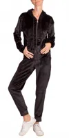 Gigi Moda Velour Tracksuit Set In Black In Brown