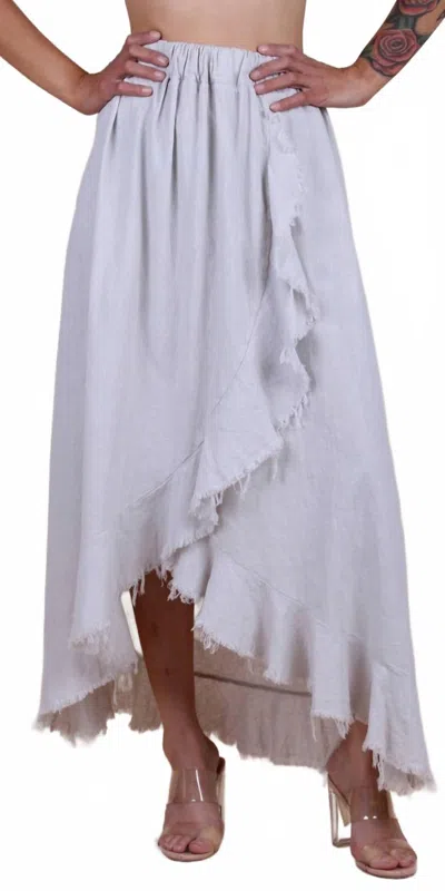 Gigi Moda Ventura Linen Skirt In Beige In Neutral