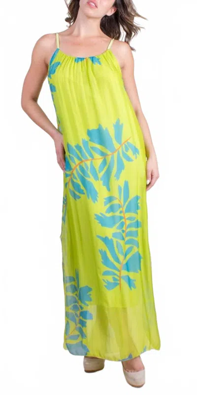 Gigi Moda Venus Foglia Dress In Lime In Green