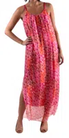 Gigi Moda Venus Rosebud Maxi Dress In Hot Pink In Multi
