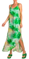 Gigi Moda Venus Spruzzo Maxi Dress In Emerald Green In Green