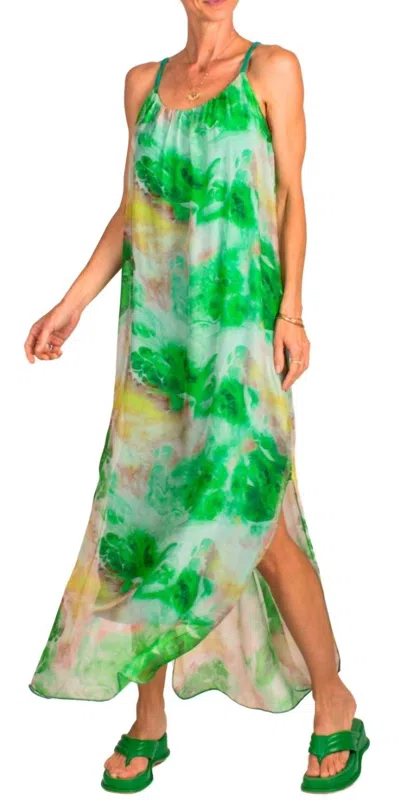 Gigi Moda Venus Spruzzo Maxi Dress In Emerald Green