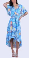 Gigi Moda Verona Arte Dress In Blue In Blue