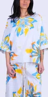Gigi Moda Women's Lucy Ponza Blouse In White In White