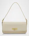 Gigi New York Audrey Embossed Leather Shoulder Bag In White