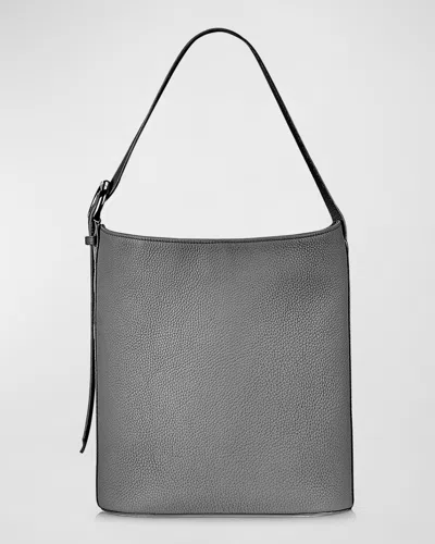 Gigi New York Avery Calf Leather Bucket Bag In Graphite