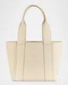Gigi New York Bailey Leather Tote Bag In Ivory