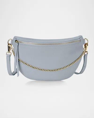 Gigi New York Beck Pebbled Leather Sling Shoulder Bag In Gray