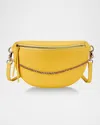 Gigi New York Beck Pebbled Leather Sling Shoulder Bag In Yellow