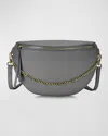 Gigi New York Beck Sling Leather Crossbody Bag In Graphite