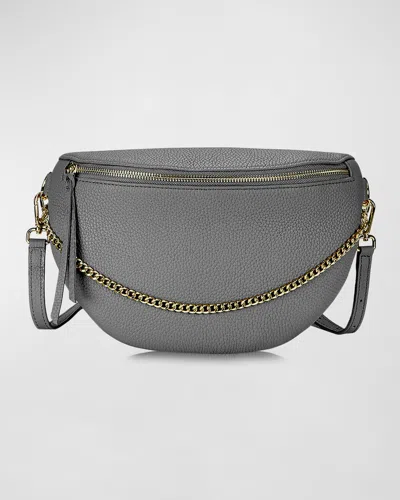 Gigi New York Beck Sling Leather Crossbody Bag In Graphite