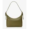 Gigi New York Blake Zip Leather Shoulder Bag In Olive