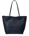 Gigi New York Dnu  Tori Luxe Leather Tote In Navy
