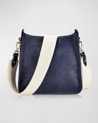 Gigi New York Women's Elle Leather Crossbody Bag In Navy